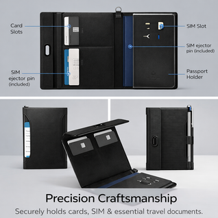 RFID Travel Wallet - Passport Holder & Travel Organizer
